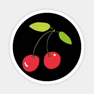 Cherries on Black Magnet